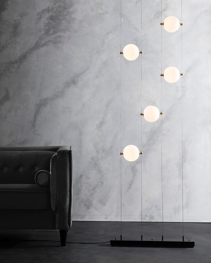 Abacus Floor to Ceiling LED Lamp by Hubbardton Forge